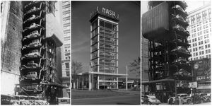 Экономия пространства: удивительные винтажные фотографии вертикальных парковок в 1920-х — 1950-е