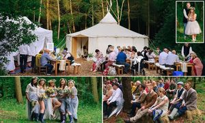 Британская пара устроила экологичную свадьбу в лесу