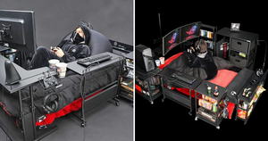 Как выглядит идеальная кровать для истинных геймеров от японской компании