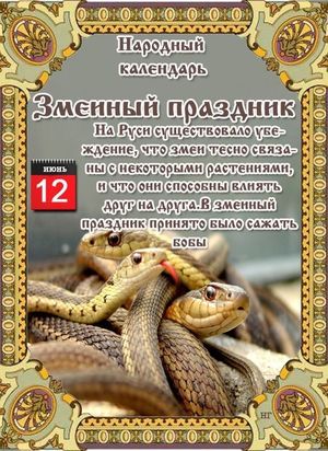 12 июня - Змеиный праздник.