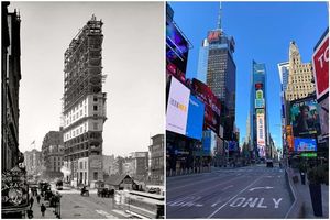 20 исторических фотографий Нью-Йорка и того, как он выглядит сейчас