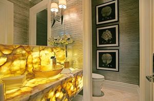15 желтых ванных комнат