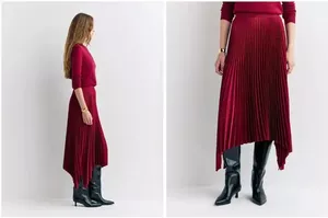 Какие модные юбки носить с высокими сапогами