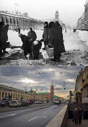 Города России 70 лет назад — во время войны и сейчас