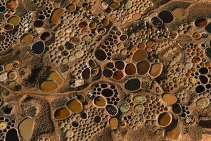 Ландшафтная живопись: Соляные пруды в Сахаре выглядят как картины Климта