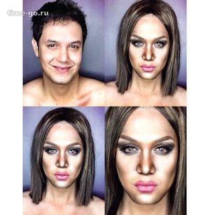 С помощью макияжа этот парень может превратить себя в любую телезвезду
