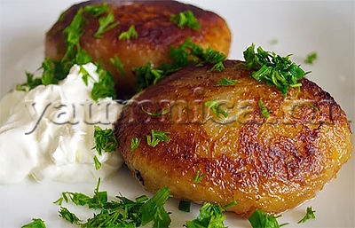 Белорусские колдуны – картофельные оладьи с мясом