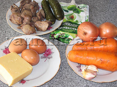 Слоеный салат с куриной печенью - пошаговый рецепт с фото на ЯБпоела