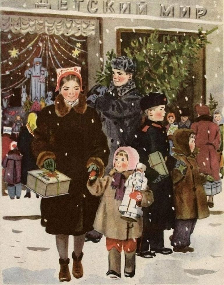 Новый год в старые времена картинки
