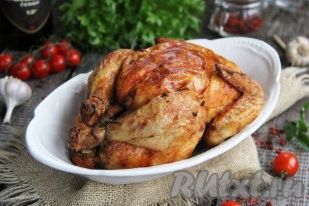 Курица в духовке целиком с хрустящей корочкой. Рецепт целой запечённой курицы