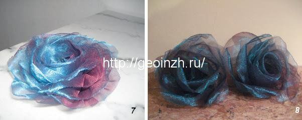 РОЗЫ ИЗ ОРГАНЗЫ/Organza Rose DIY | Страна Мастеров