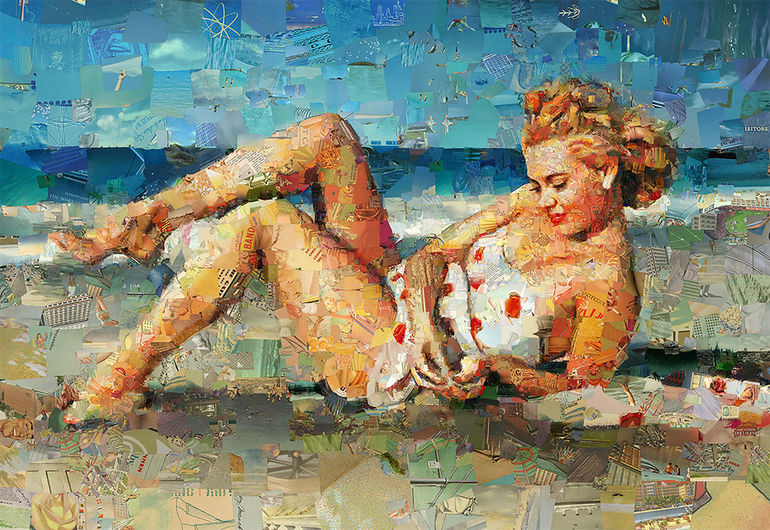 Красочные мозаичные портреты Харис Цевис.