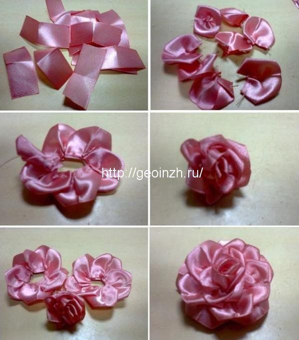 Букет роз из атласных лент: декор своими руками | Интернет-магазин «Микрос»