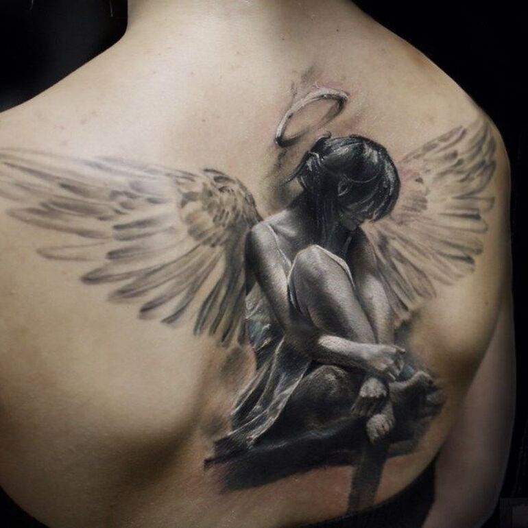 Татуировки для девушек ангел