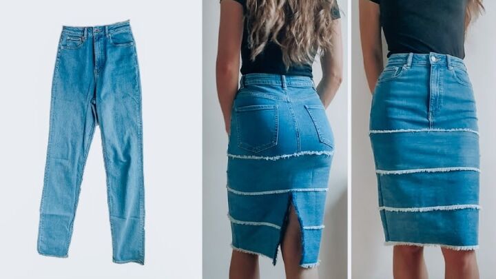 Как сшить юбку из джинсов?