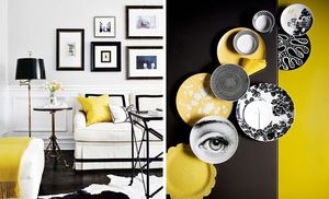 Черный с желтым: 30 примеров цветового сочетания