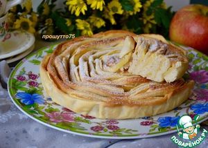 Яблочный пирог «Чайная роза»