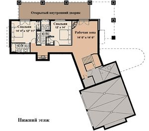 Проект дома в рустикальном стиле площадью 400 метров