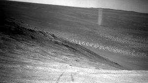 #фото дня | Ровер «Оппортьюнити» сфотографировал марсианский пылевой вихрь