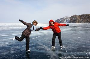 Байкальский лед. Международный женский день в экспедиции.