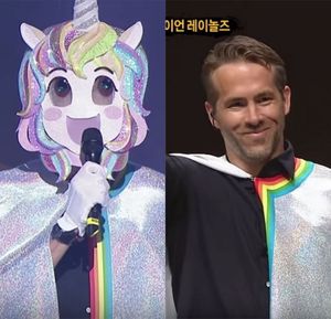 Райан Рейнольдс спел в маске единорога на конкурсе вокала в Южной Корее, и все были в шоке