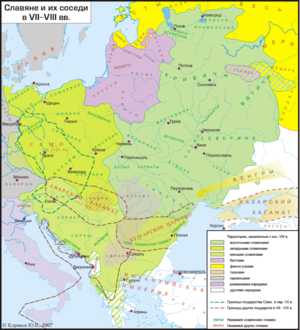 Русские племена в девятом веке. 1. д) северо-запад