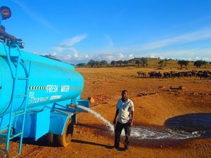 Этот человек каждый день преодолевает сотни километров, чтобы привезти воду измученным жаждой животным