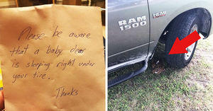 Пожилая женщина оставила под дверью соседей милую записку и это помогло спасти жизнь