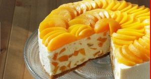Торт из творога с апельсинами без выпечки