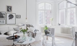 Магия белого: парижская квартира с округлой стеной