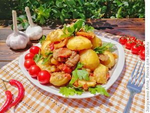 Картошечка с мясом, приготовленная в казане: вкус, как из русской печи
