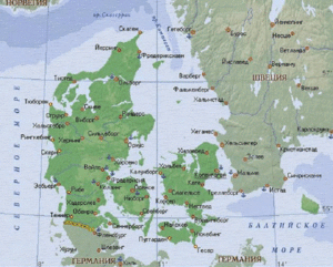 Путешествие в Данию: политическая карта мира на русском языке