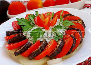 Закуска из баклажанов и помидоров на праздничный стол – рецепт фото