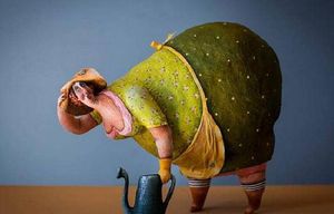 Очаровательные толстушки: Авторские куклы из папье-маше, созданные русской мастерицей