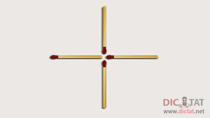 Переставь одну спичку так, чтобы получился квадрат