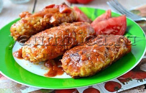 Очень вкусные куриные котлеты с капустой тушеные в томате – пошаговый рецепт фото