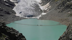 Подвесной мост Трифт в Альпах | Мир путешествий
