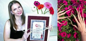 Елена Шиленкова отрастила рекордные ногти на спор