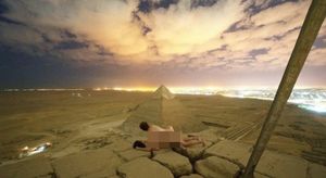 Египтяне в ярости — шпили-вили на вершине Пирамиды Хеопса