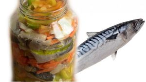 Скумбрия в банке в духовке рецепт-рыба тушеная с овощами