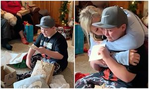 Лучший подарок: 11-летний мальчик расплакался, узнав, что его усыновили в Рождество