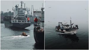 Промышленные корабли и рыбацкие лодки на снимках Жоао Бернардино