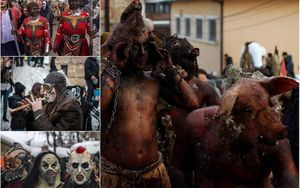 Причудливый карнавал в македонской деревне