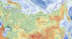 Карта России: подробное описание морей, которые ей принадлежат