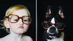 Счастливы вместе — фотоистория о взрослении девочки и щенка