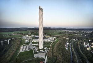 246-метровая испытательная башня для тестирования лифтов в Германии