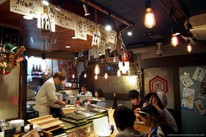 Мясные суши в Токио
