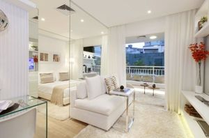 Волшебно красивая квартира площадью 34 метра в стиле минимализм