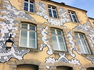 Польская уличная художница "наряжает" дома, сооружения и улицы в изящные кружева