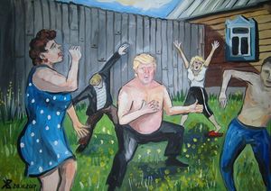 Жизнь Дональда Трампа в российской глубинке глазами художника из Ульяновска